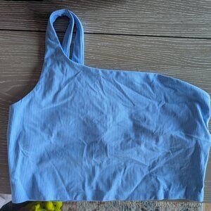 Lululemon Aero Blue One-Shoulder Top